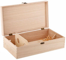 Load image into Gallery viewer, 2-bottle Wooden Wine Gift Box with Hinged Lid

